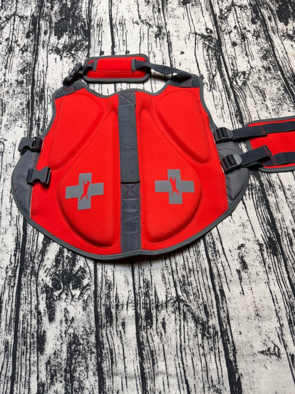 Top Paw Red and Gray Reflective Padded Dog Harness